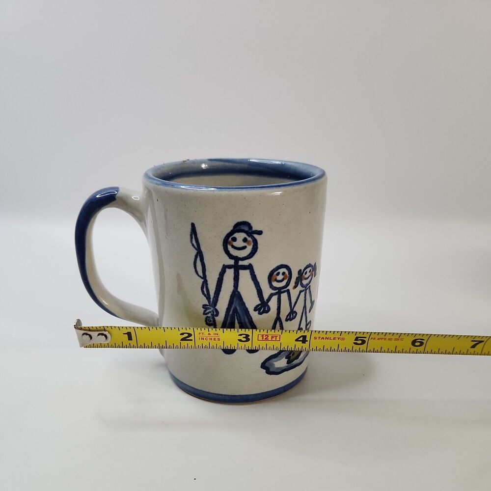 Louisville Stoneware Pottery I Luv You Dad Coffee Mug Child’s Drawing Cup USA - Picture 7 of 9